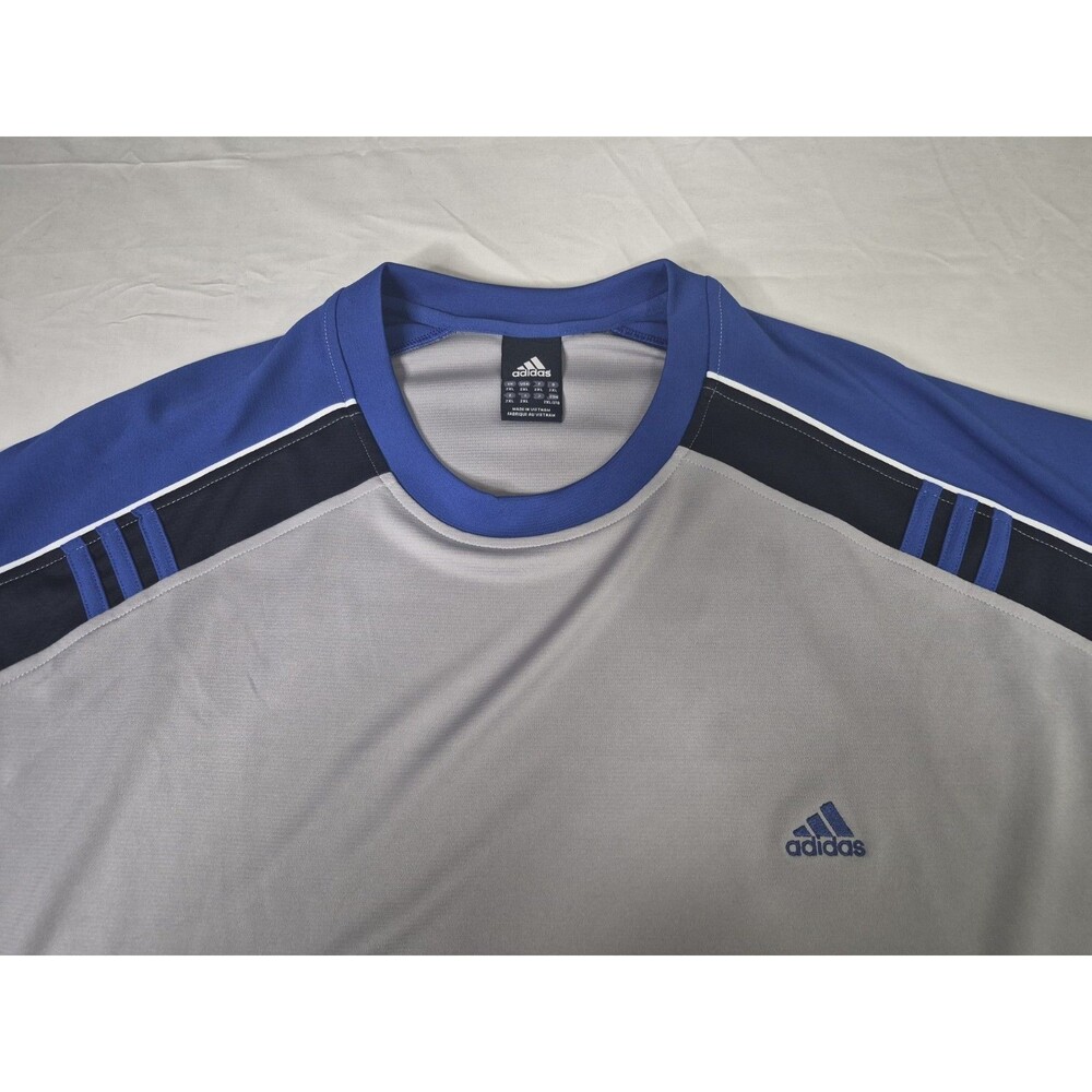 Adidas Climalite Shirt Men's Size 2XL Blue Gray Performance Moisture Wicking XXL - Picture 3 of 14